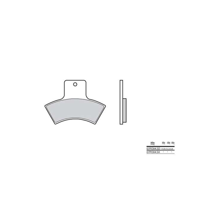 Brake pads sinter BREMBO 07PO04SD