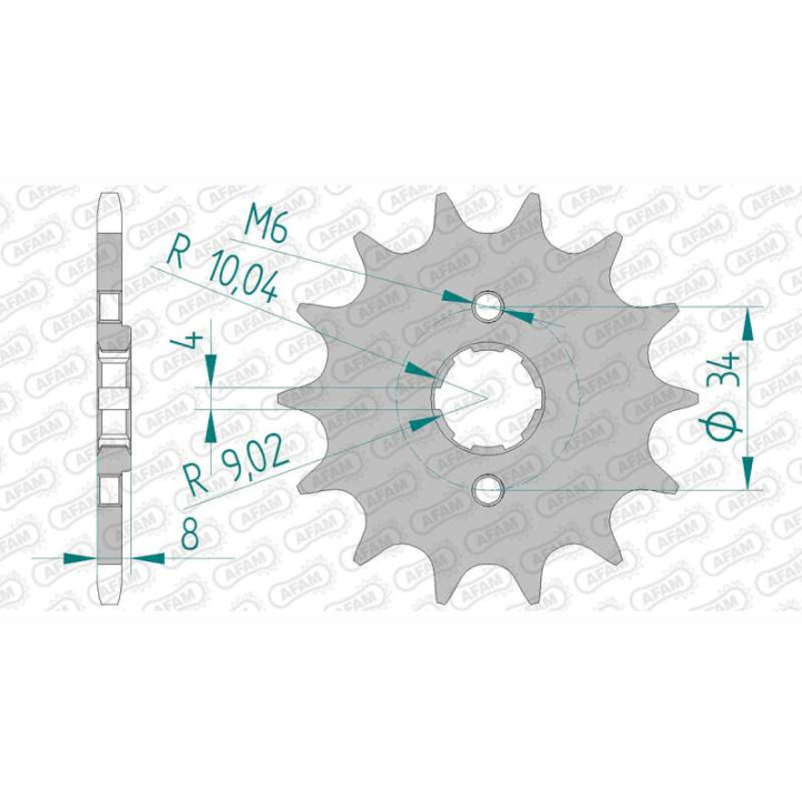Pignon AFAM 15 dents pas 520 type 20306 Honda XL 350 R