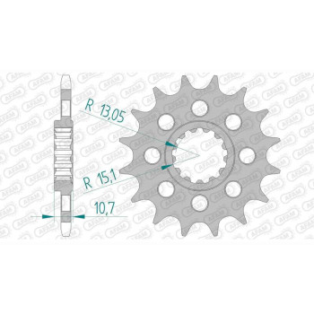 Pignon racing AFAM 15 dents pas 520 type 21804 Yamaha YZF-R1 98-14