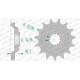 Pignon AFAM 15 dents pas 630 type 24803 Kawasaki GPZ 1000 RX