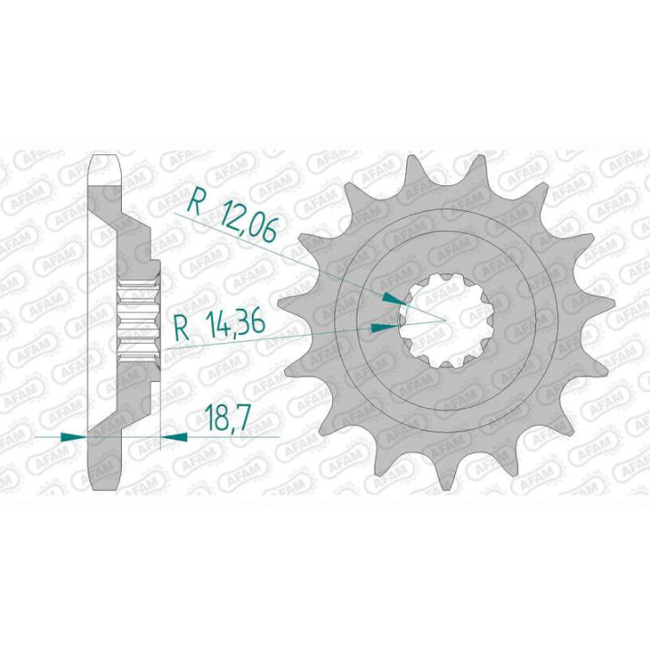 Pignon AFAM 15 dents pas 630 type 24803 Kawasaki GPZ 1000 RX