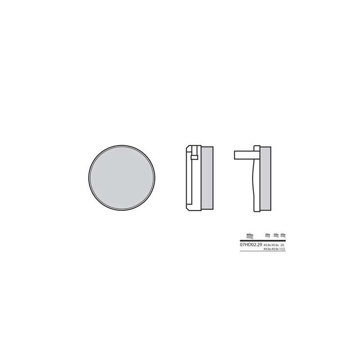 Plaquettes de frein organique BREMBO 07HO0229
