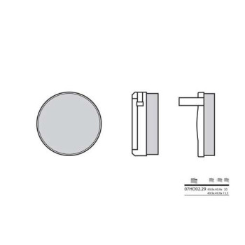 Plaquettes de frein organique BREMBO 07HO0229