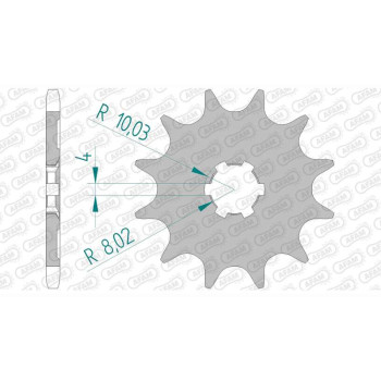 Pignon AFAM 14 dents pas 520 type 30200 Kawasaki KX 125