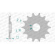 Pignon anti-boue AFAM 14 dents pas 520 type 20210 HM-Honda CR 125 Motard