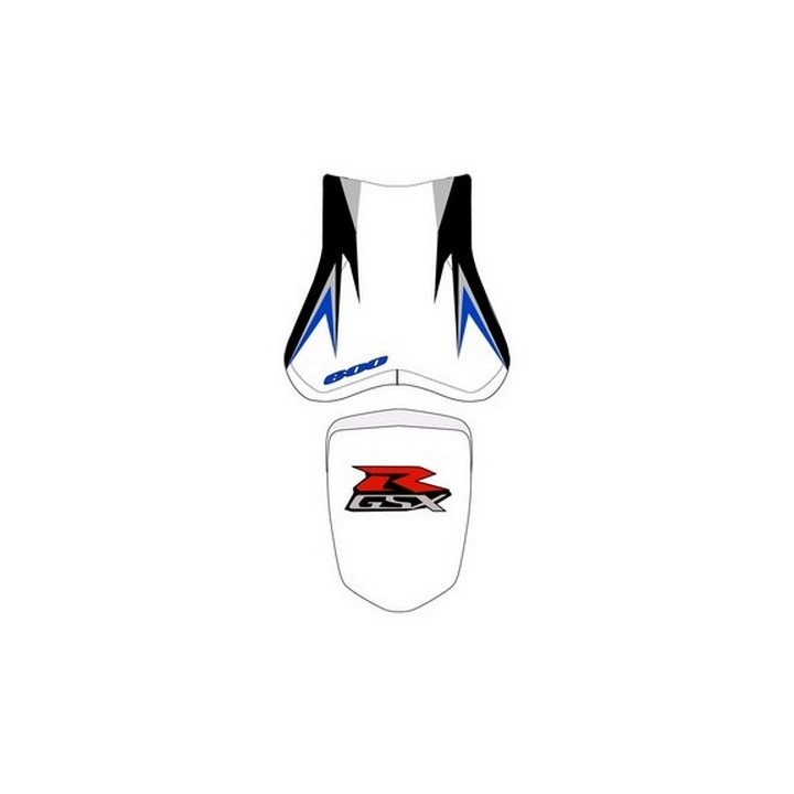 Housse de selle Bagster (2201F) Blanc/Noir/Gris Suzuki GSX600R 08