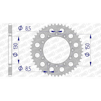 Couronne alu AFAM 50 dents pas 520 type 11304 Honda XR 200 R Couronne alu AFAM 50 dents pas 520 type 11304 Honda XR 200 R