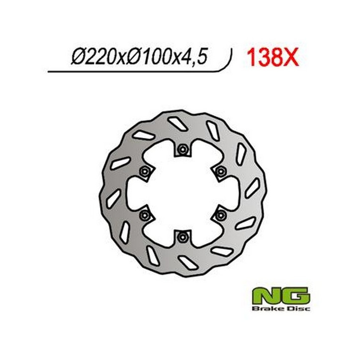 Front brake disc NG petals 138X 220mm Kawasaki