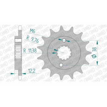 Pignon AFAM 15 dents pas 520 type 22407 Suzuki LT-R 450 QuadRacer