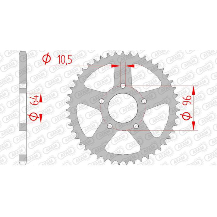 AFAM steel crown 37 teeth not 520 type 10301 Honda CBF 250