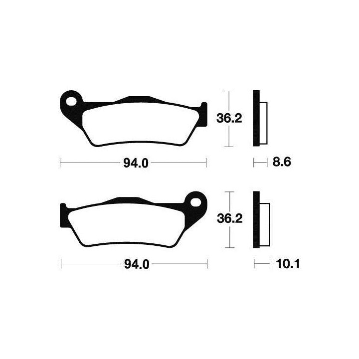 Plaquettes de frein organique BENDIX MA242