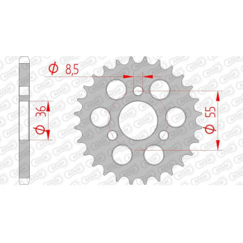 Couronne acier AFAM 28 dents pas 420 type 14102 Suzuki JR 50 Couronne acier AFAM 28 dents pas 420 type 14102 Suzuki JR 50
