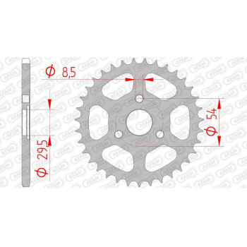 AFAM steel crown 33 teeth not 420 type 10109 Honda Z 50 Monkey