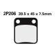 Semi-metal brake pads Nissin 2P-206GS