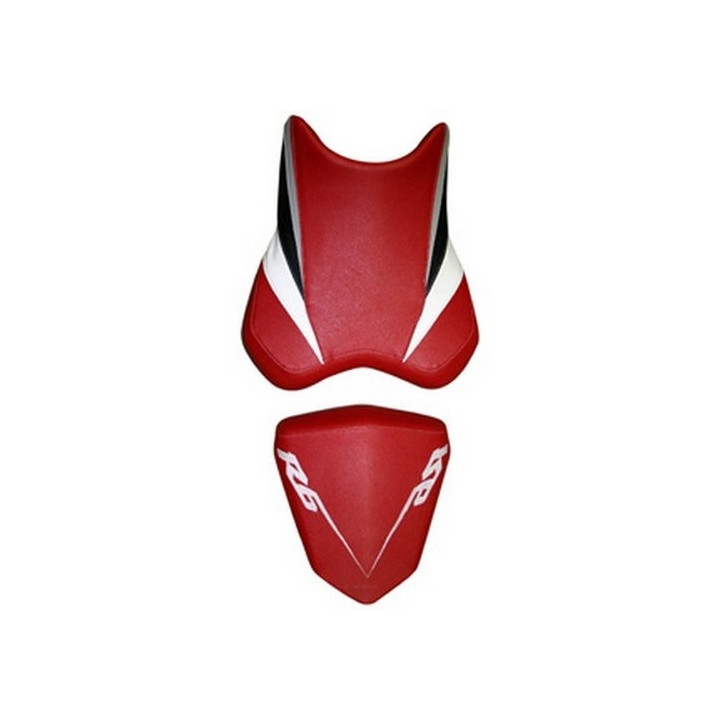 Saddle cover Bagster (2172F) Red/White/Black/White Letters Yamaha YZF-R6 07