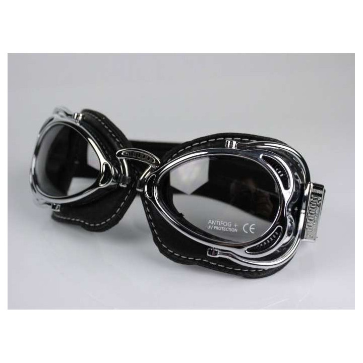 Vintage Nannini HOT ROD sunglasses Black/Chrome, clear lenses
