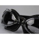 Vintage Nannini HOT ROD sunglasses Black/Chrome, clear lenses