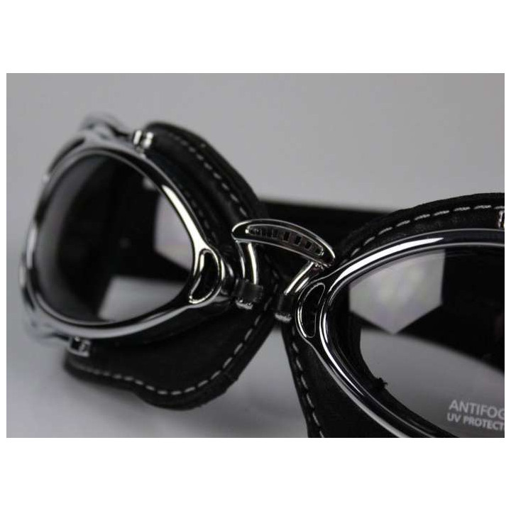 Vintage Nannini HOT ROD sunglasses Black/Chrome, clear lenses