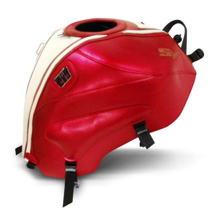 Tapis de réservoir Bagster rouge/déco blanc (1714D) Suzuki SV650 16-