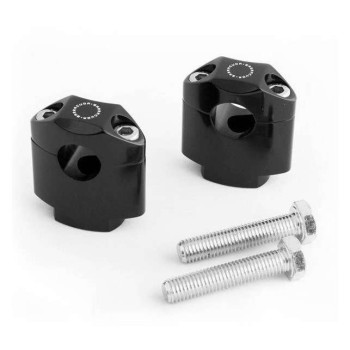 Pontets moto Barracuda 22mm NOIR pour Té de fourche percé