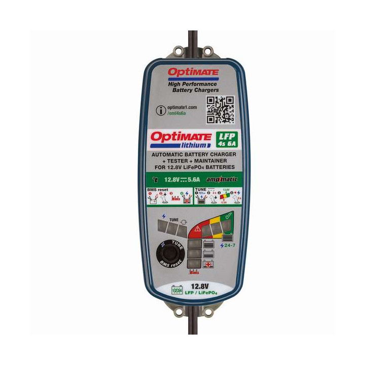 Chargeur de batterie Tecmate OPTIMATE LITHIUM 4S 6A 12.8V 3-72Ah