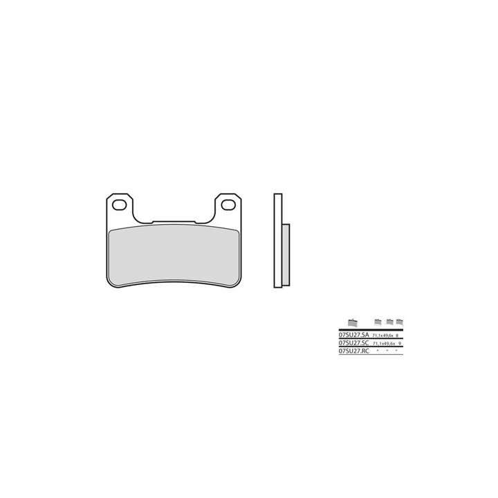 Plaquettes de frein carbone ceramique racing BREMBO 07SU27RC