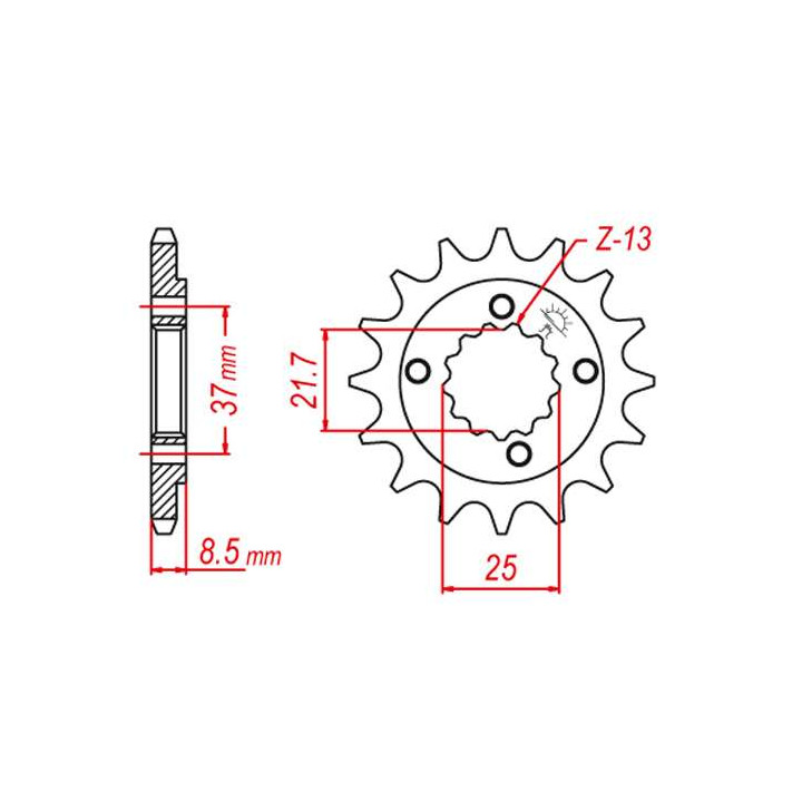 Pignon JT 15 teeth not 520 type 1309 Pignon JT 15 teeth not 520 type 1309