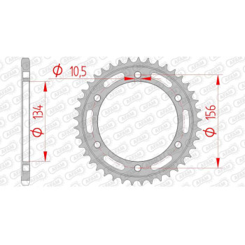 Couronne acier AFAM 41 dents pas 520 type 16300 Kawasaki KR 250 KR-1 Couronne acier AFAM 41 dents pas 520 type 16300 Kawasaki KR 250 KR-1