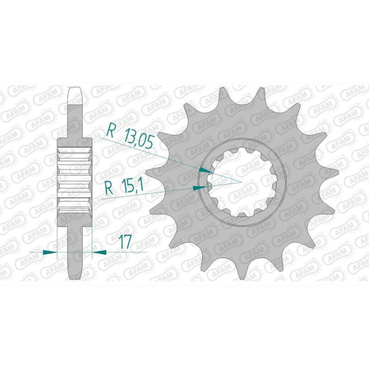 Pignon AFAM 16 dents pas 525 type 20612 Honda CB600 F Hornet