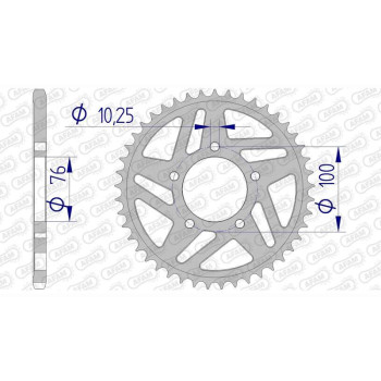 Couronne alu AFAM 45 dents pas 520 type 93629 Yamaha YZF 1000 R1 SP