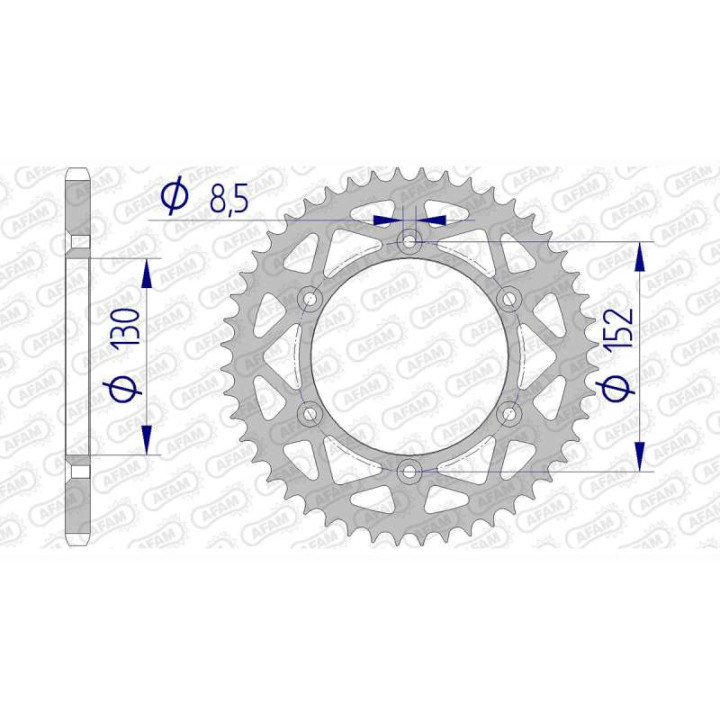 AFAM Alu Crown 46 teeth not 520 type 36400 Aprilia MXV 450