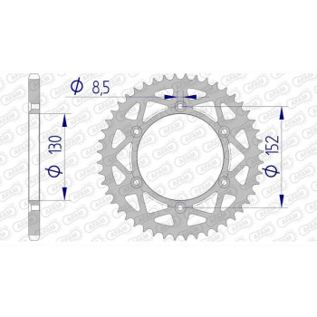 AFAM Alu Crown 46 teeth not 520 type 36400 Aprilia MXV 450