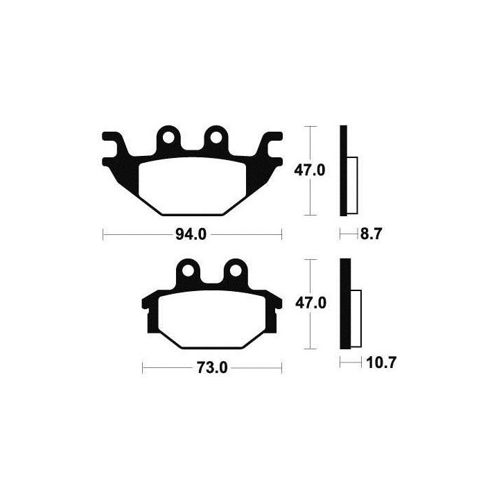 Brake plates metal fried Tecnium MO310