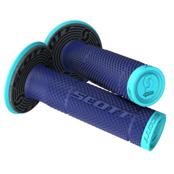 Poignées Scott SX II + Donut GRIP Bleu/Bleu Foncé 