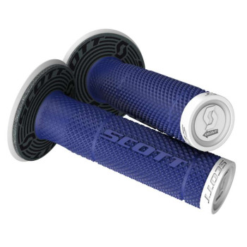 Poignées Scott SX II + Donut GRIP Bleu/Blanc