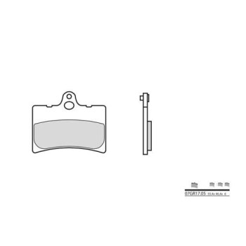 Plaquettes de frein organique BREMBO 07GR1705