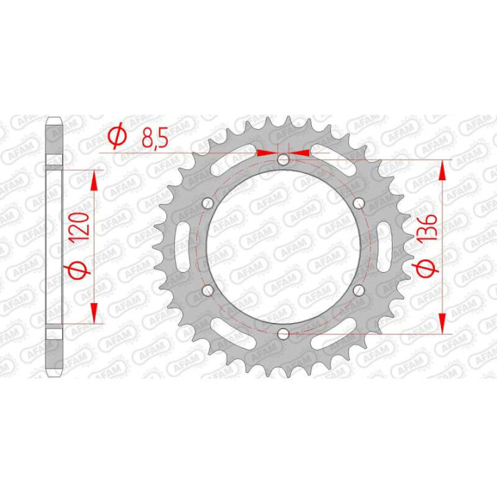 AFAM steel crown 39 teeth not 520 type 12304 Yamaha TDR 250