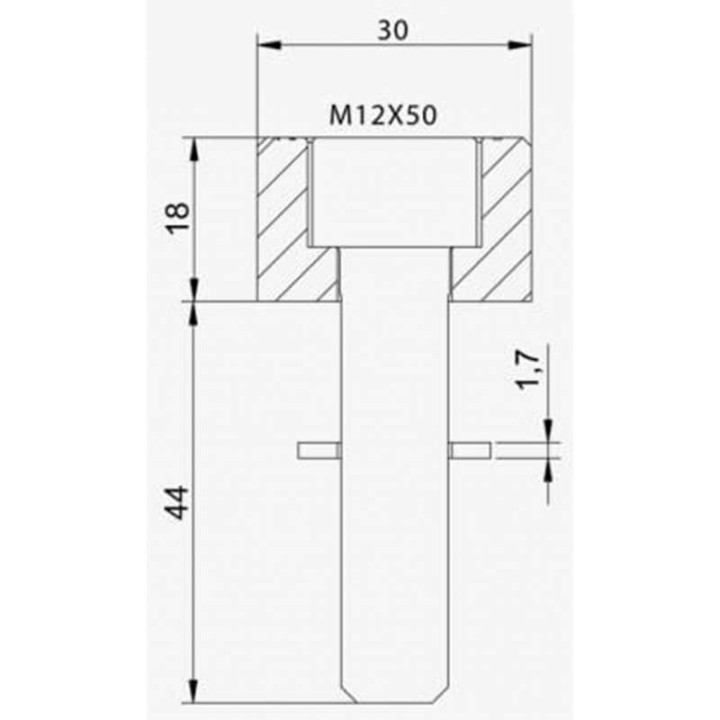 BMW mirror to handlebar adapter (9581N)