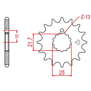 Pignon JT 13 dents pas 630 type 518