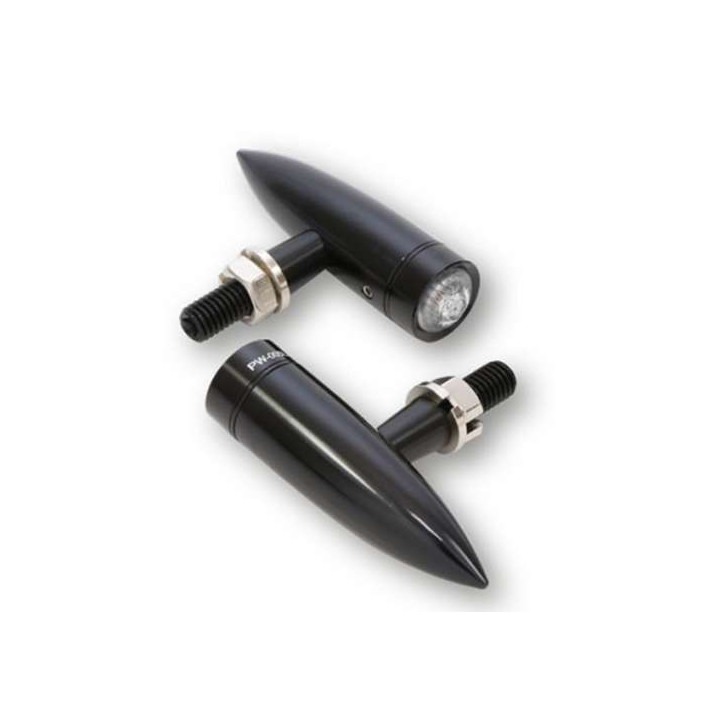 Clignotants moto HIGHSIDER MONO BULLET LONG NOIR