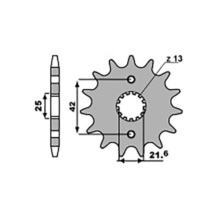 Pignon PBR 15 dents pas 530 type 513 Suzuki GSF650 Pignon PBR 15 dents pas 530 type 513 Suzuki GSF650