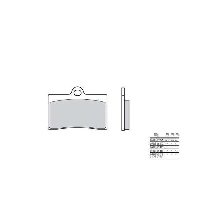 Brake pads sinter BREMBO 07BB15SA