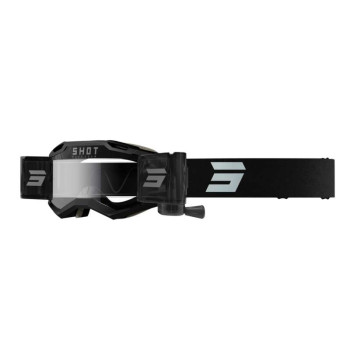 Masque moto cross Shot IRIS 2.0 TECH BLACK ROLL-OFF