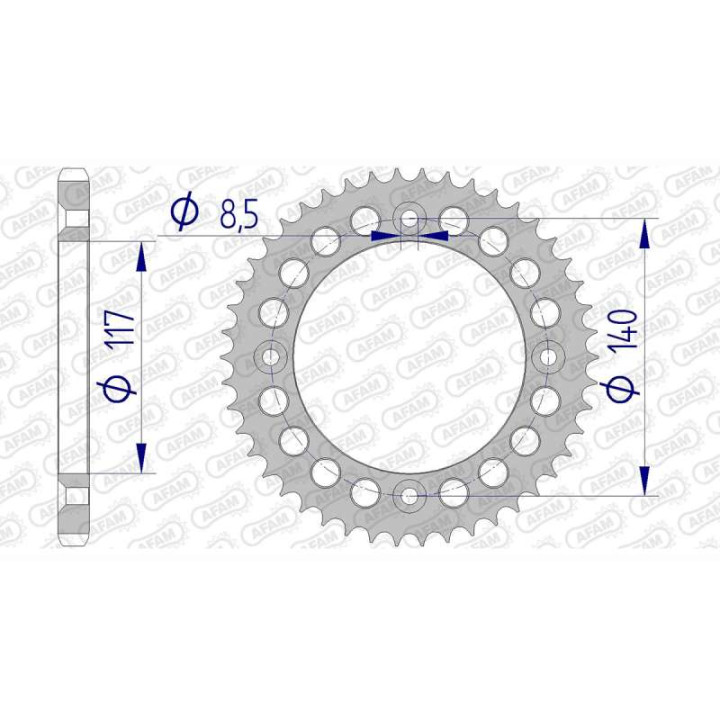 AFAM Alu Crown 46 teeth not 428 type 13108 Yamaha YZ 80