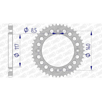 AFAM Alu Crown 46 teeth not 428 type 13108 Yamaha YZ 80