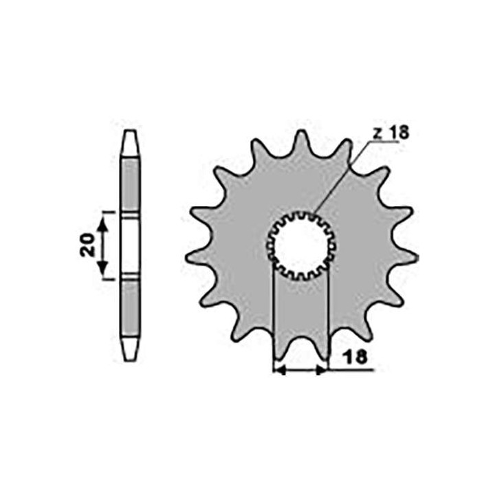 Pignon PBR 15 dents pas 520 type 393