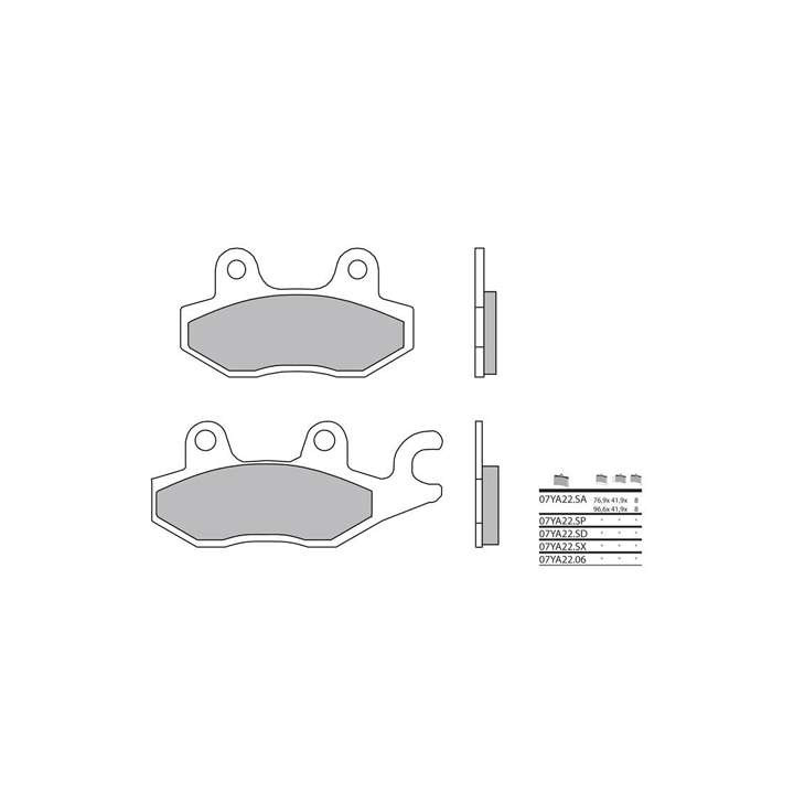 Plaquettes de frein sinter racing BREMBO 07YA22SX