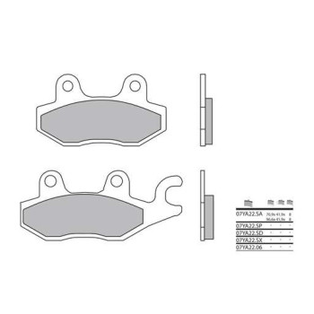 Plaquettes de frein sinter racing BREMBO 07YA22SX
