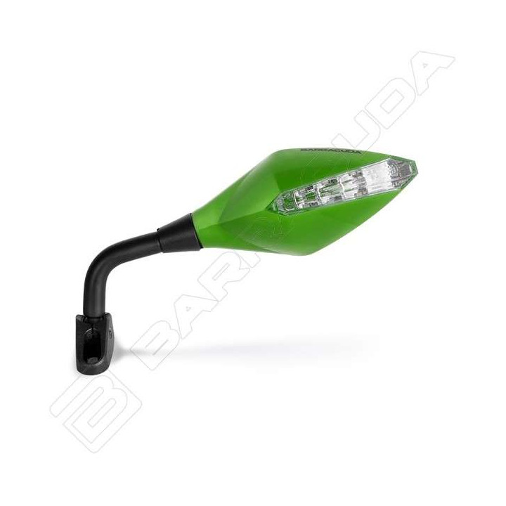 Motorcycle mirrors Barracuda RACE INDICATOR Green