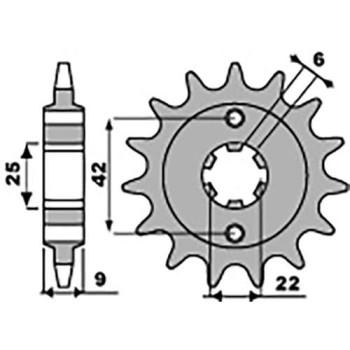 Pignon PBR 15 dents pas 520 type 276 Honda CB250 Pignon PBR 15 dents pas 520 type 276 Honda CB250